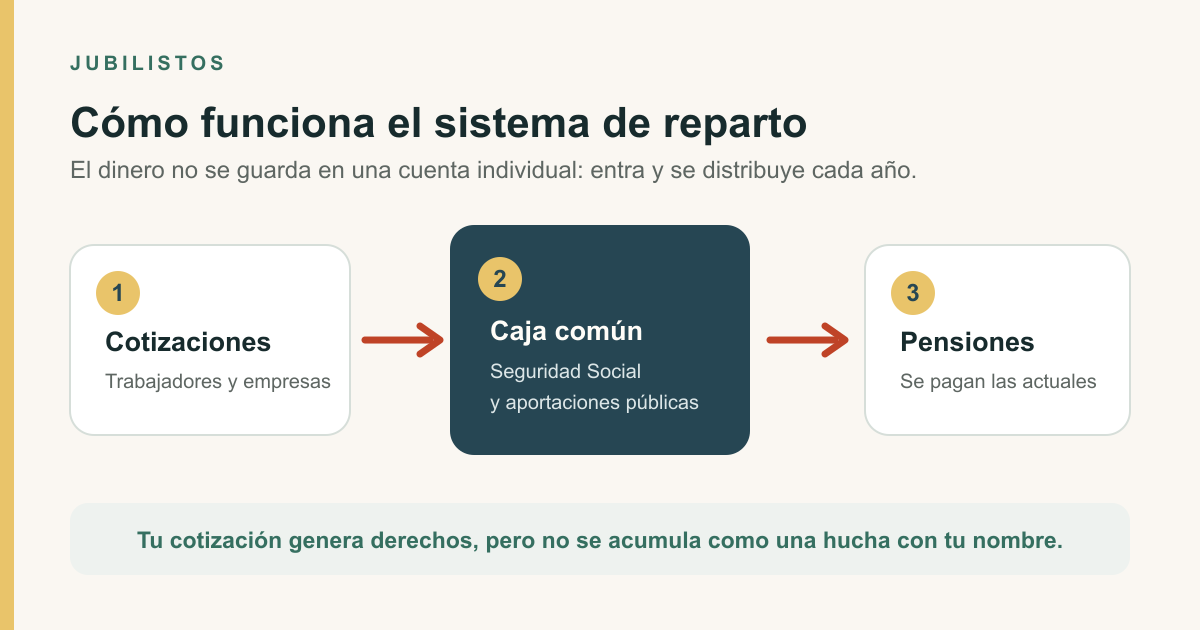 Cómo funciona el sistema de reparto de las pensiones en España